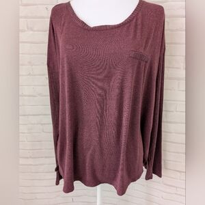 Midnight- Burgundy Long Sleeve Top